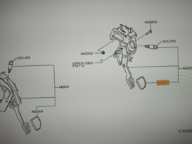 Pad-pedal Nissan Qashqai J10/ JJ10 46531-JD00A Original.