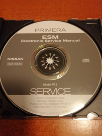 Electronic Service manual '' Model P12 series '' Nissan Primera P12 SM3E00-1P12E1E Used part.