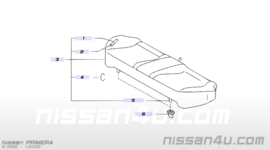 Pad & frame cushion, rear seat Nissan Primera P11 88305-9F400