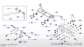 Reactiestang stabilisatorstang vooras Nissan Cabstar F24 54618-MB40A Origineel.