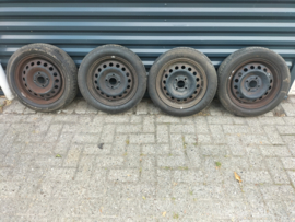 14 inch steel rims with tire 165/60R14 40300-6F600 Nissan Micra K11 Used part.