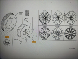 Ornament-disc wheel Nissan Juke F15 40342-BA61B Original
