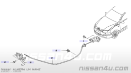 Motorkapontgrendelhendel Nissan Almera N16 65621-BN000, zonder kabel