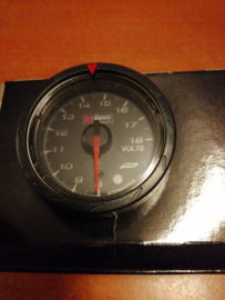 D1 spec gauge volt black 52mm