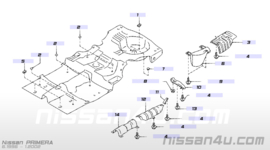 Hitteschild onderstel Nissan 74753-9F500 K11/ P11/ WP11