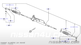 Gear & linkage-power steering K9K Nissan Almera N16 49001-BN701