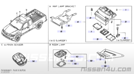 Interieurverlichting Nissan 26410-ZD003 D40/R51