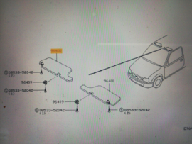 Zonneklep rechts Nissan Micra K11 96400-5F100 Origineel.