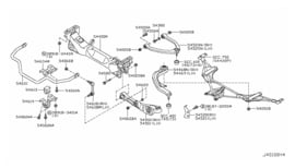 Pen draagarm vooras Nissan 350Z Z33 54580-AL50A Origineel.