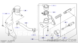 Koppelingscilinderslang Nissan Almera N15 CD20 / Nissan Suny N14 GTI 30856-63C00