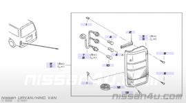 Achterlicht links Nissan Urvan E24 B6555-08N00 Origineel, zonder fittingset.