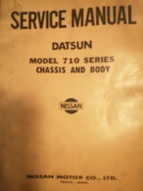 Service manual '' Model 710 series chassis and body '' Datsun Bluebird 710 SM6E-0710G0