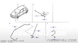 Antennekabel autoradio Nissan Almera N16 28243-BM660