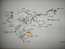 Beschermkap brandstoftank Nissan 17285-5M300 N16/ P12/ V10 Origineel.