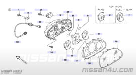 Montagesteun kilometertellerkabel Nissan Micra K11 25052-52B00