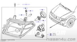 Koplamp rechts Nissan Navara D40 / Koplamp rechts Nissan Pathfinder R51 26010-EB40A