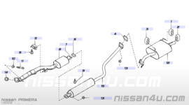 Afdichtring voorpijp Nissan 20695-99B00 E11/ K11/ K12/ N16/ P12/ V10 Nieuw.