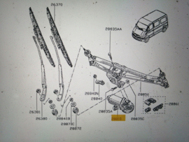 Ruitenwissermotor Nissan Interstar X70 28810-00QAF