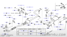 Middendemper Nissan Primera Wagon W10 2.0D 20300-74N01