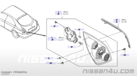 Achterlicht links Nissan Primera P12 h.b. 26555-AU21B Origineel.