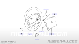 Montagebout M7,75 X 21 airbagmodule Nissan 01141-00411