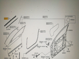 Sierstrip portier rechtsachter Nissan Qashqai J11 82820-4EA0A Origineel.