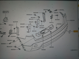 Afdekkap sleepoog achterbumper Nissan Qashqai J10 85071-JD01A (85071-JD000) Origineel.