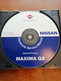 Electronic Service manual '' Model A33 series '' Nissan Maxima A33 SM0E00-1A33E0E Used part.