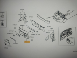 Schutbordisolatie Nissan Micra K14 67900-5FB0A Gebruikt,