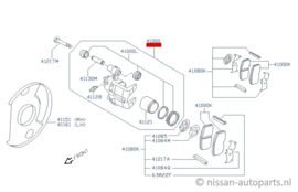 Brake front, left-hand Nissan Micra K10 41120-01B01 Used part.