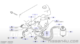 Houder vacuümslang Nissan Micra K11 16439-0U010