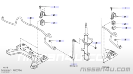 Reactiestang Stabilisator vooras Nissan 54618-BC40A CK12/ E11/ K12 Origineel.