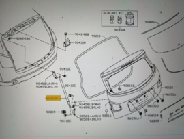 Gasveer achterklep Nissan Qashqai J10 90450-JD01B Nieuw