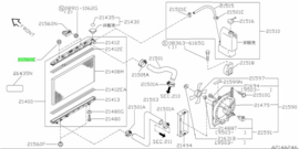 Mounting rubber-radiator, upper Nissan 21506-50J00 (21506-50Y00) B13/ N14/ N15/ W10/ Y10 Original.