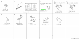Montagesteun kabelboom SR20De/ SR20DI Nissan 25237-64J61 Origineel.