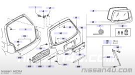 Sierstrip achterklep Nissan Primera P10 90810-98J00