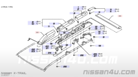 Beugel voor dakdrager Nissan X-trail T30/T31 738B0-8H300 Rechtsachter