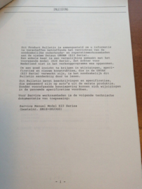 Product Bulletin Volume 5 '' Nissan / Datsun Urvan model E23 series'' Introductie mededeling