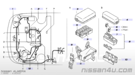 Kabelboom motorblok Nissan Almera N15 CD20 24077-2N320