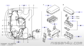 Zekering 75A Nissan 24370-89920 Gebruikt.