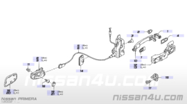 Afdekkap deurslot buitenzijde Nissan Primera P12 80647-AV700 Origineel.