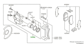 Seal kit-disc brake front Nissan Micra K11 41120-99B25 Original Incomplete.