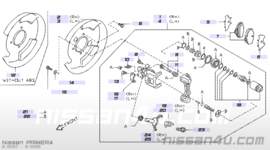 Hardware-kit remklauw achteras Nissan 44084-3F010 N16/ P10/ P11/ V10/ WP11