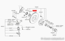 Remschijf vooras  252mm Nissan 280ZX S130 40206-P6510 Nieuw.