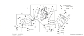Back rear seat, left-hand Nissan Almera N15 88650-1N016 Used part. Mint condition.
