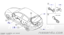 Kabelboom achterportier links Nissan Almera N16 24126-BN802