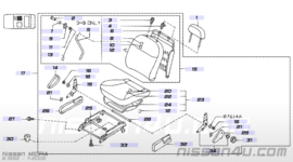 Hoofdsteun voorstoel Nissan micra K11 86400-96B03