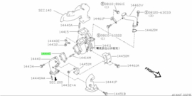 Pakking turbo CA18DT/ RD28T/ SR20DET Nissan 14445-26E00 N14/ S13/ Y60 Origineel.