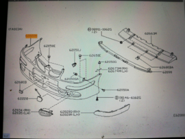 Fascia-front bumper Nissan Almera N16 62022-4M540 Original.