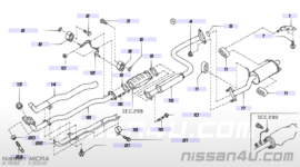 Voorpijp Nissan Micra K11 20010-1F500-KE